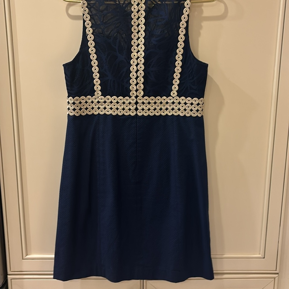 Lilly Pulitzer sleeveless dark navy dress size 6 - Picture 10 of 16